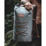 Waterproof backpack for multi-day trips and adventures – Zulupack® Indy 40L IP67 - grey/camel