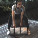 Waterproof Sports Duffel Bag 16L IP65 Grey/Camel - Zulupack® Yoggy