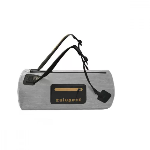 Waterproof duffel bag for sports and travel – Zulupack® Fit 32L IP66 – grey/camel