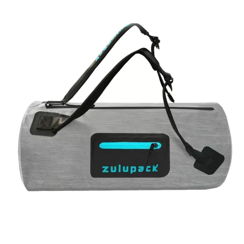 Waterproof sports duffel bag for travel and training – Zulupack® Fit 32L IP66 grey/blue