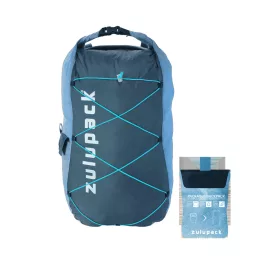Waterproof backpack, packable 12 L – blue, IP66, for hiking, SUP and kayaking – Zulupack® Quokka