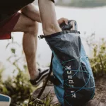 Waterproof backpack, packable 12 L – blue, IP66, for hiking, SUP and kayaking – Zulupack® Quokka