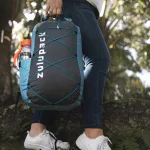 Waterproof backpack, packable 12 L – blue, IP66, for hiking, SUP and kayaking – Zulupack® Quokka