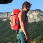 Waterproof backpack 25L – IP67, durable, ergonomic, for hiking, trekking and watersports, orange – Zulupack® Triton