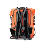 Orange waterproof backpack for multi-day trekking and watersports – Zulupack® Nomad 35L IP67