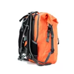 Orange waterproof backpack for multi-day trekking and watersports – Zulupack® Nomad 35L IP67