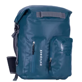 Blue waterproof backpack for multi-day trekking and watersports – Zulupack® Nomad 35L IP67