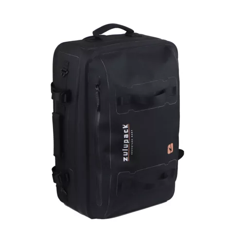 Waterproof Travel Bag Zulupack® Antipode 45L Cordura® IP63 – Black – for Travel and Hiking